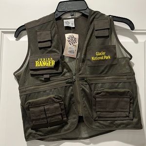 Kids Fishing vest Park Ranger Glacier National Park Youth Large